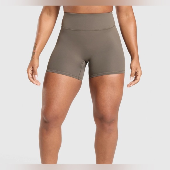 Gymshark Pants - Gymshark Women's High-Waisted Brown Bike Shorts
